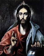 GRECO, El Christ as Saviour Sweden oil painting artist